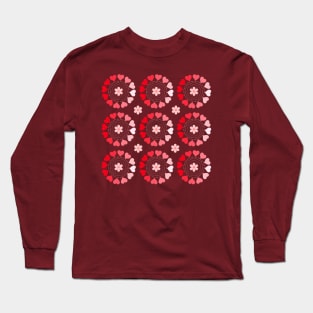 Red hearts pattern Long Sleeve T-Shirt